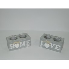 Candle holder Love text